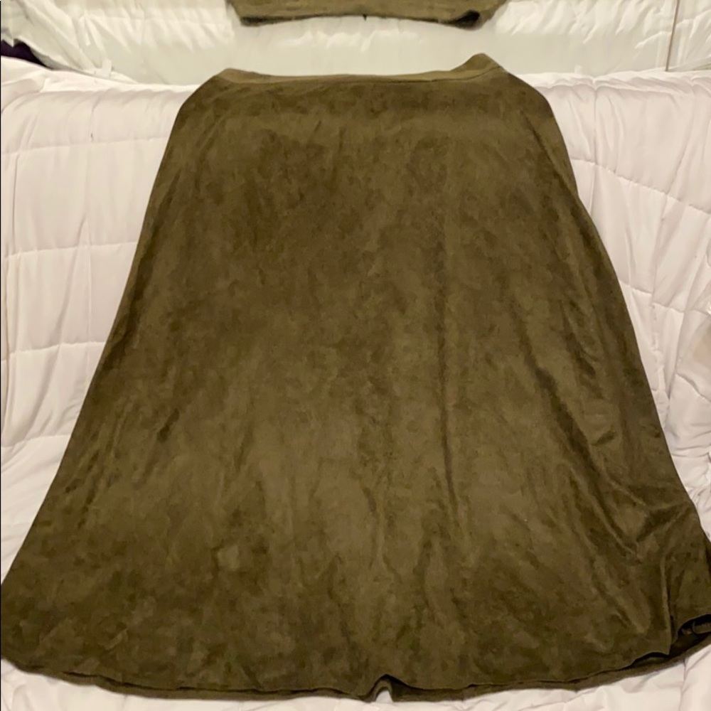 Faux suede skirt